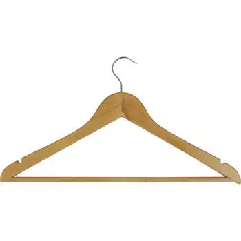 Вешалка деревянная W2-P с перекладиной (эконом)