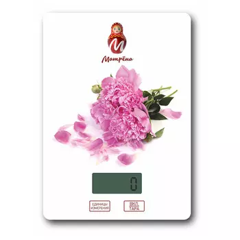 Весы кухонные электронные Матрёна МА-037 Пионы