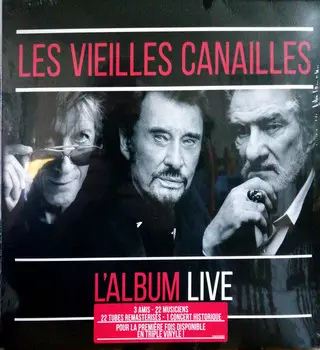 Виниловая пластинка Dutronc, Jacques / Hallyday, Johnny / Mitchell, Eddy, Les Vieilles Canailles: Le Live (0190295382063)