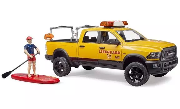 Внедорожник RAM 2500 спасательный с фигуркой, доской и звуковым модулем Bruder 02506