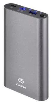 Внешний аккумулятор Digma DG-ME-15000 Li-Pol 15000mAh 3A темно-серый