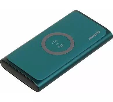 Внешний аккумулятор Digma DGPQ10G 10000mAh 3A QC PD 20W 1xUSB беспроводная зарядка зеленый (DGPQ10G22CGN)