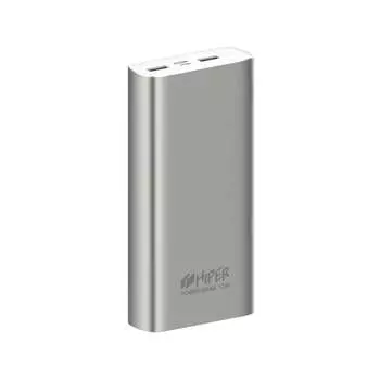 Внешний аккумулятор Hiper METAL 20K 20000mAh 2.1A 2xUSB серебристый (METAL 20K SILVER)