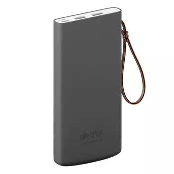 Внешний аккумулятор HIPER TRAVEL10K Li-Pol 10000 mAh Soft-touch 3A+3A 2xUSB 1xType-C серый