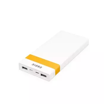 Внешний аккумулятор Kubic PB14L White 14 000 мАч Soft-touch доп. вход Lightning белый