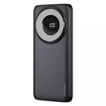 Внешний аккумулятор USAMS US-CD171 (10000 mAh), беспр зарядка MagSafe, QC3.0+PD черный (10KCD17101)