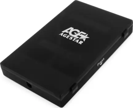 Внешний корпус для HDD/SSD AgeStar SUBCP1 SATA пластик черный 2.5"