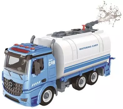 Водовоз-конструктор,фрикционный, свет, звук, вода, 1:12 30см FТ61117а