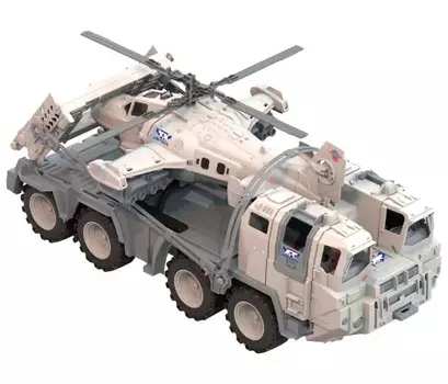 Военный тягач "Арктика" с вертолетом 286