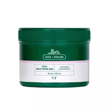 VT CICA Пэды VT CICA MILD TONER PAD (60ea, 130ml)