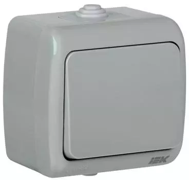 Выключатель 1-кл. 1п ОП Aquatic 10А IP54 ВС-20-1-0-А сер. ИЭК EVA10-K03-10-54