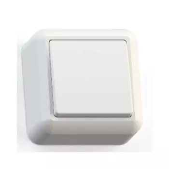 Выключатель 1-кл. ОП Оптима 10А IP20 А110-377 с монтаж. пластиной бел. Кунцево 8000