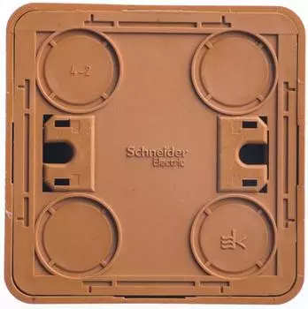 Выключатель 2-кл. ОП Этюд Дача 10А IP20 с подсветкой бук SchE BA10-006T