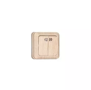 Выключатель 2-кл. ОП Олимп 10А IP20 с подсветкой сосна UNIVersal 5560841