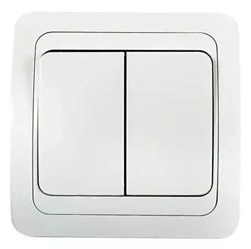 Выключатель 2-кл. СП Classico 10А IP20 2023 бел. ASD / IN HOME 4680005959860