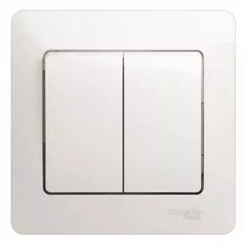 Выключатель 2-кл. СП Glossa 10А IP20 (сх. 5) 10AX в сборе перламутр SchE GSL000652