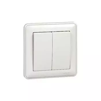 Выключатель 2-кл. СП W59 10А IP20 10AX в сборе бел. SchE VS510-252-18