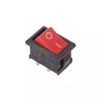 Выключатель клавишный 250В 6А (2с) ON-OFF красн. Mini (RWB-201 SC-768) Rexant 36-2111