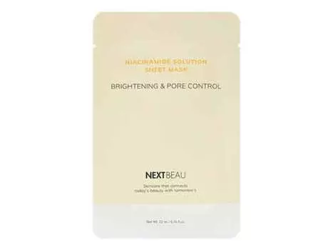 Выравнивающая тканевая маска NEXTBEAU с ниацинамидом, 22мл