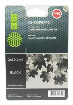 Заправочный набор Cactus CS-RK-PG440 черный 60мл для Canon MG2140/MG3140
