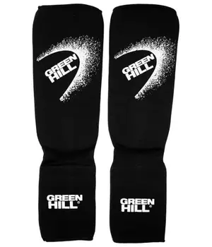 Защита голени и стопы Green Hill Эластик, х/б, полиэстер, SIC-6131, Черный, S