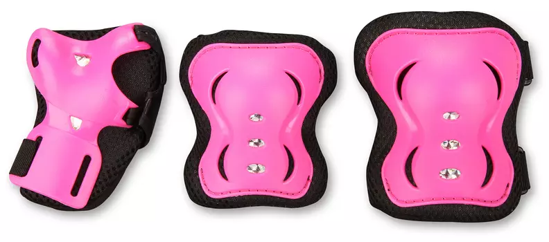 Защита роликовая тройная детская 1531 S Фуксия