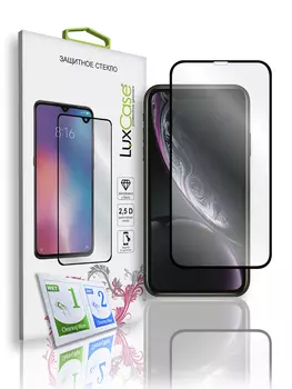 Защитное стекло LuxCase для APPLE iPhone 11 2.5D Full Glue Black Frame 78153