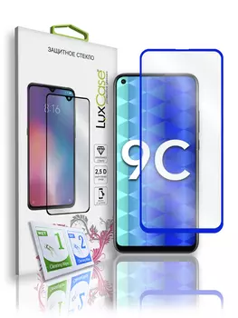 Защитное стекло LuxCase для Honor 9C 2.5D Full Glue Blue Frame 78350