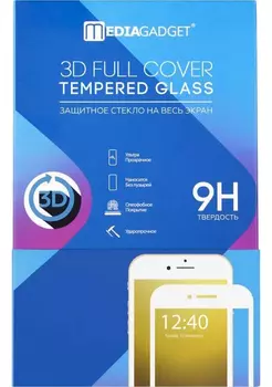 Защитное стекло Media Gadget для APPLE iPhone XS Max 3D Full Cover Glass White Frame D3DIPXSMWT