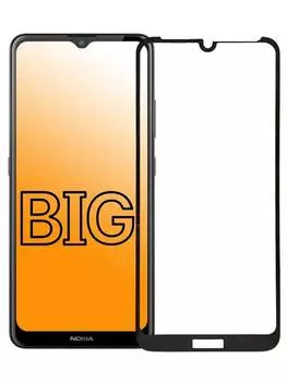 Защитное стекло PERO Full Glue для Nokia 1.4, черное