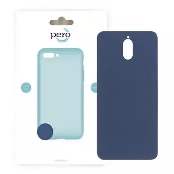 Защитный чехол PERO софт-тач для Nokia 3.1 синий
