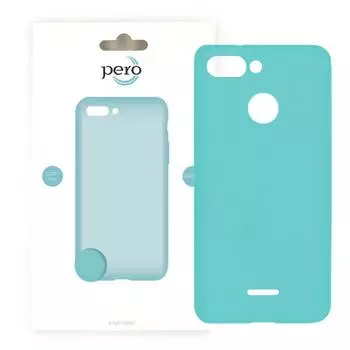 Защитный чехол PERO софт-тач для Xiaomi Redmi 6 бирюзовый