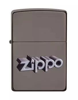 Зажигалка Zippo Zippo Design с покрытием Black Ice, латунь/сталь, чёрная, глянцевая, 38x13x57 мм