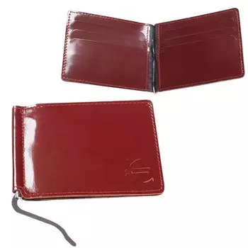 Зажим для купюр BEFLER Classic, натуральная кожа, тисненение, 120х86 мм, коньяк, Z.6.-1