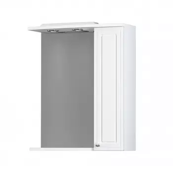 Зеркало, частично зеркальный шкаф, правый, 60 см RedBlu by Damixa Palace One M41MPR0601WG, с подсветкой, цвет: белый