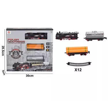 Железная дорога на бат.свет,звук в коробке длина пути 280см 1333-4