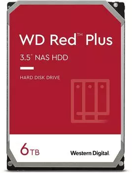Жесткий диск HDD Western Digital WD Red Plus 6Tb (WD60EFZX)
