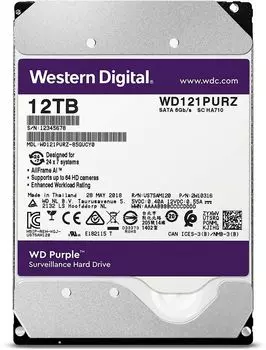 Жесткий диск WD Purple 12ТБ (WD121PURZ)