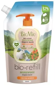 Жидкое мыло BIOMIO с маслом абрикоса, 500 мл Refill
