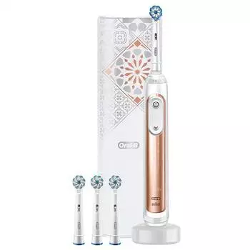 Зубная щетка электрическая Oral-B Genius X Luxe Edition белый/розовый