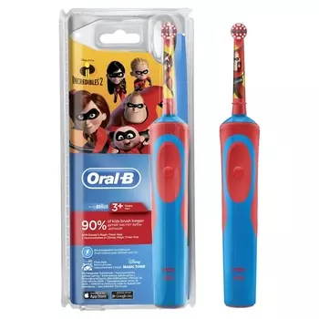 Зубная щетка электрическая Oral-B Vitality Kids D12.513K Incredibles 2 красный/синий