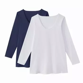 2 футболки с круглым вырезом и длинными рукавами