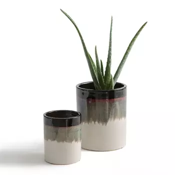 2 кашпо из керамики с рисунком тай-энд-дай Tapiwa