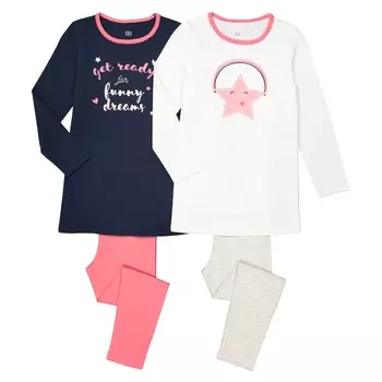 2 пижамы с длинными рукавами 3-12 лет