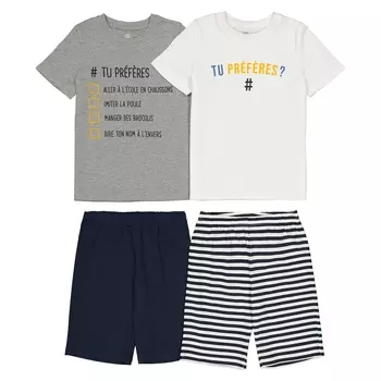 2 пижамы с шортами, 3 -12 лет