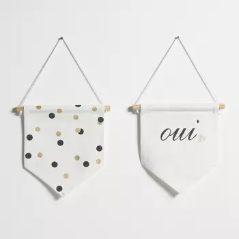 2 вымпела Gayoma из хлопка с рисунком