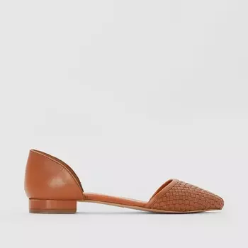 Балетки из кожи