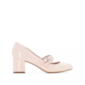 Балетки лакированные на двух ремешках