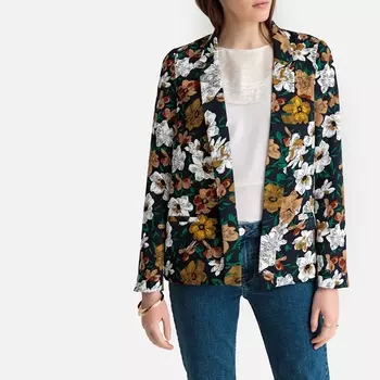 Блейзер прямого покроя с рисунком