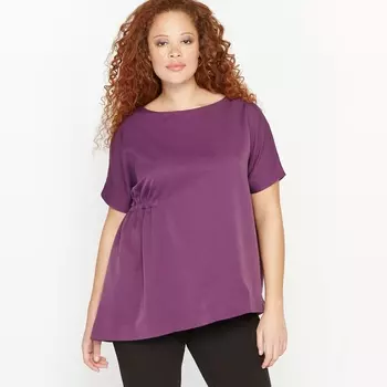 Блузка асимметричная с короткими рукавами